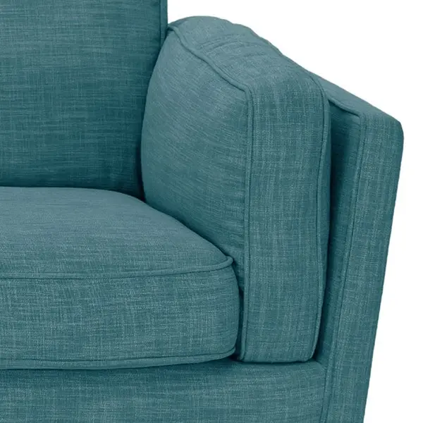 2 Seater Sofa Teal Fabric Lounge Set for Living Room Couch with Wooden Frame