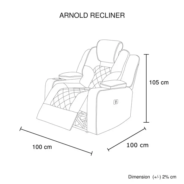 3+1+1 Seater Electric Recliner Stylish Rhino Fabric Black Lounge Armchair with LED Features