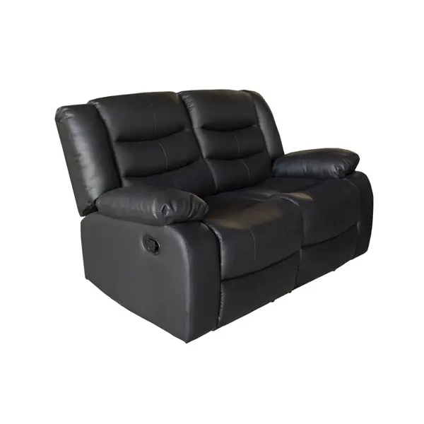 3+2+1 Seater Recliner Sofa In Faux Leather Lounge Couch in Black