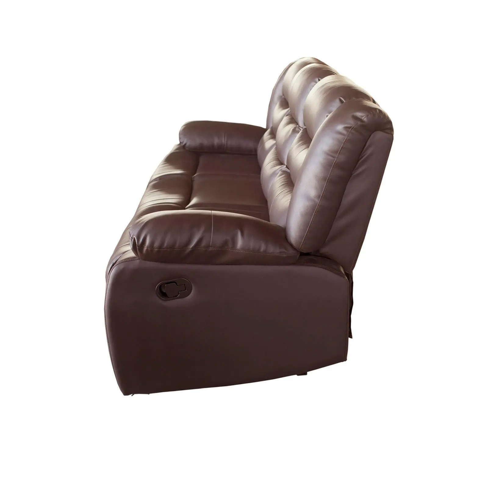 3+2+1 Seater Recliner Sofa In Faux Leather Lounge Couch in Brown