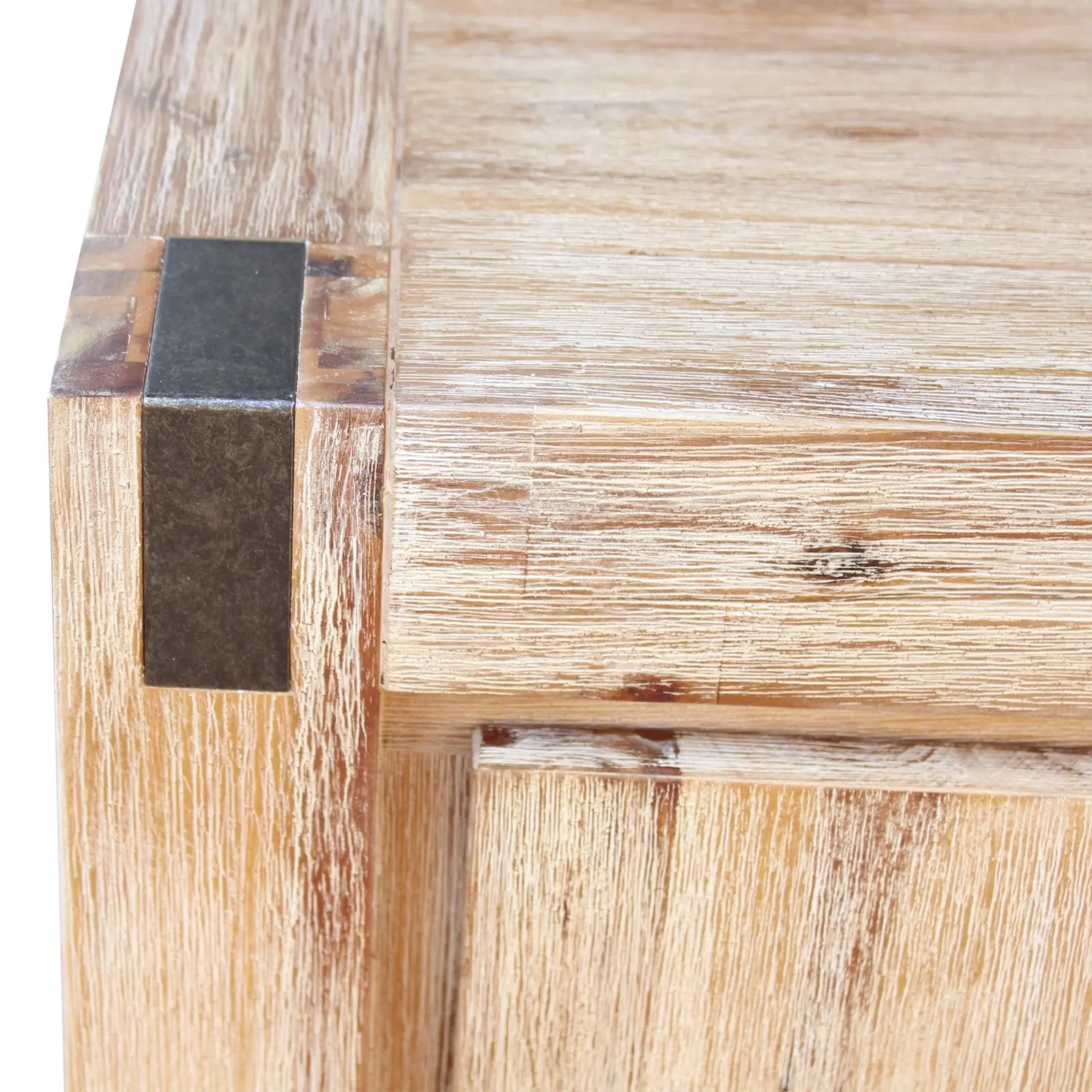 Buffet Sideboard in Oak Colour Constructed with Solid Acacia Wooden Frame Storage Cabinet with Drawers