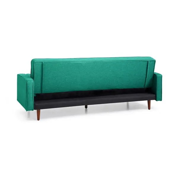 Sofa Bed 3 Seater Button Tufted Lounge Set for Living Room Couch in Velvet Green Colour