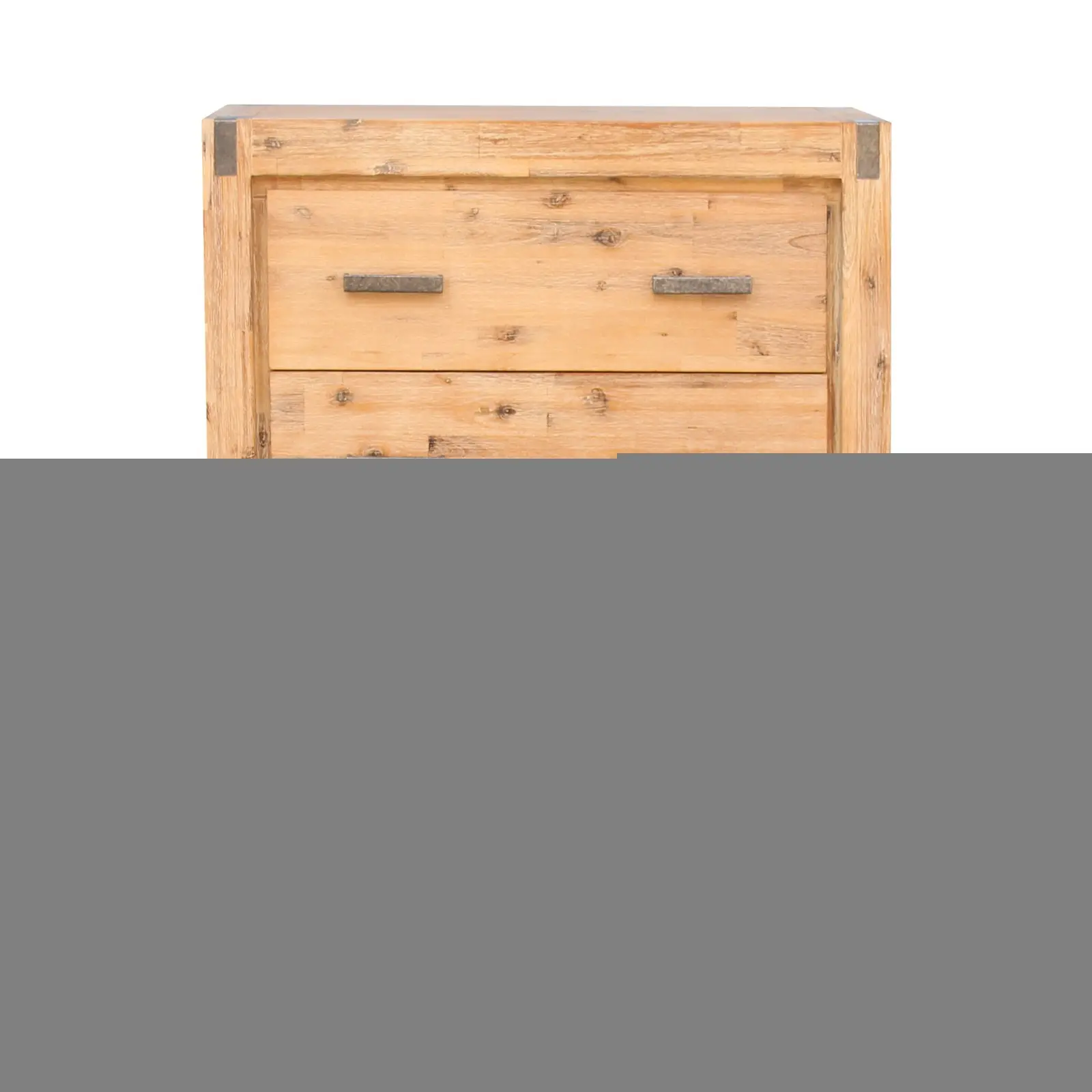 Tallboy with 4 Storage Drawers Solid Wooden Assembled in Oak Colour