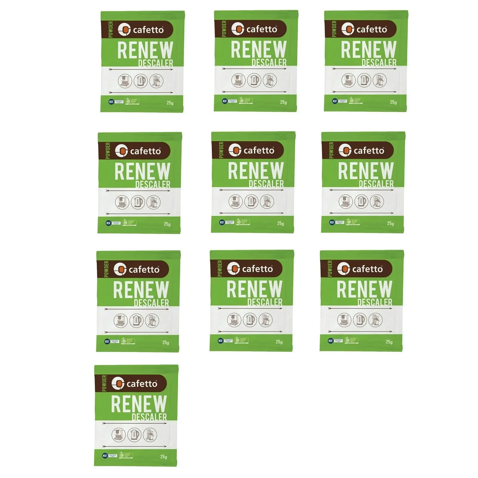 20 Packs Cafetto Renew Espresso Machine Descaler