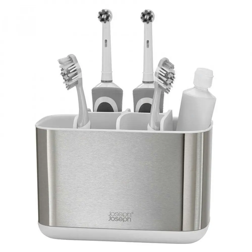 Joseph Joseph Easystore Toothbrush Caddy Large   Steel