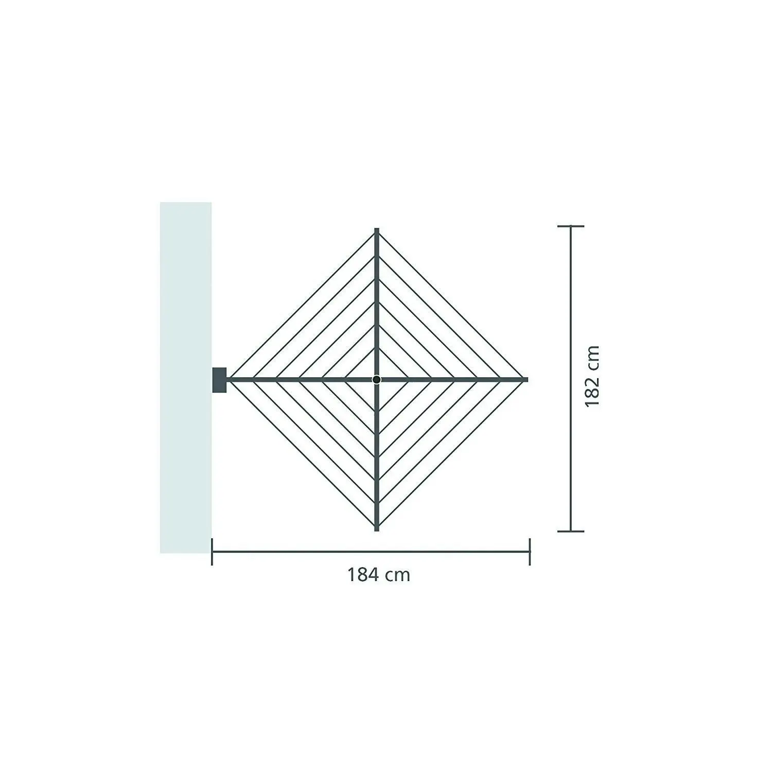 Brabantia Wallfix Rotary Fold Away 24m Clothes Line