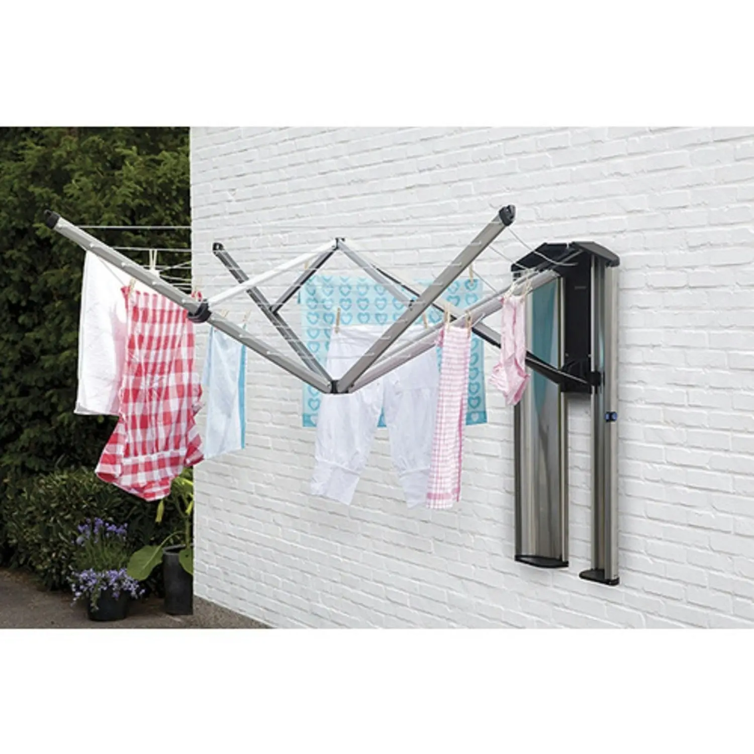 Brabantia Wallfix Rotary Fold Away 24m Clothes Line