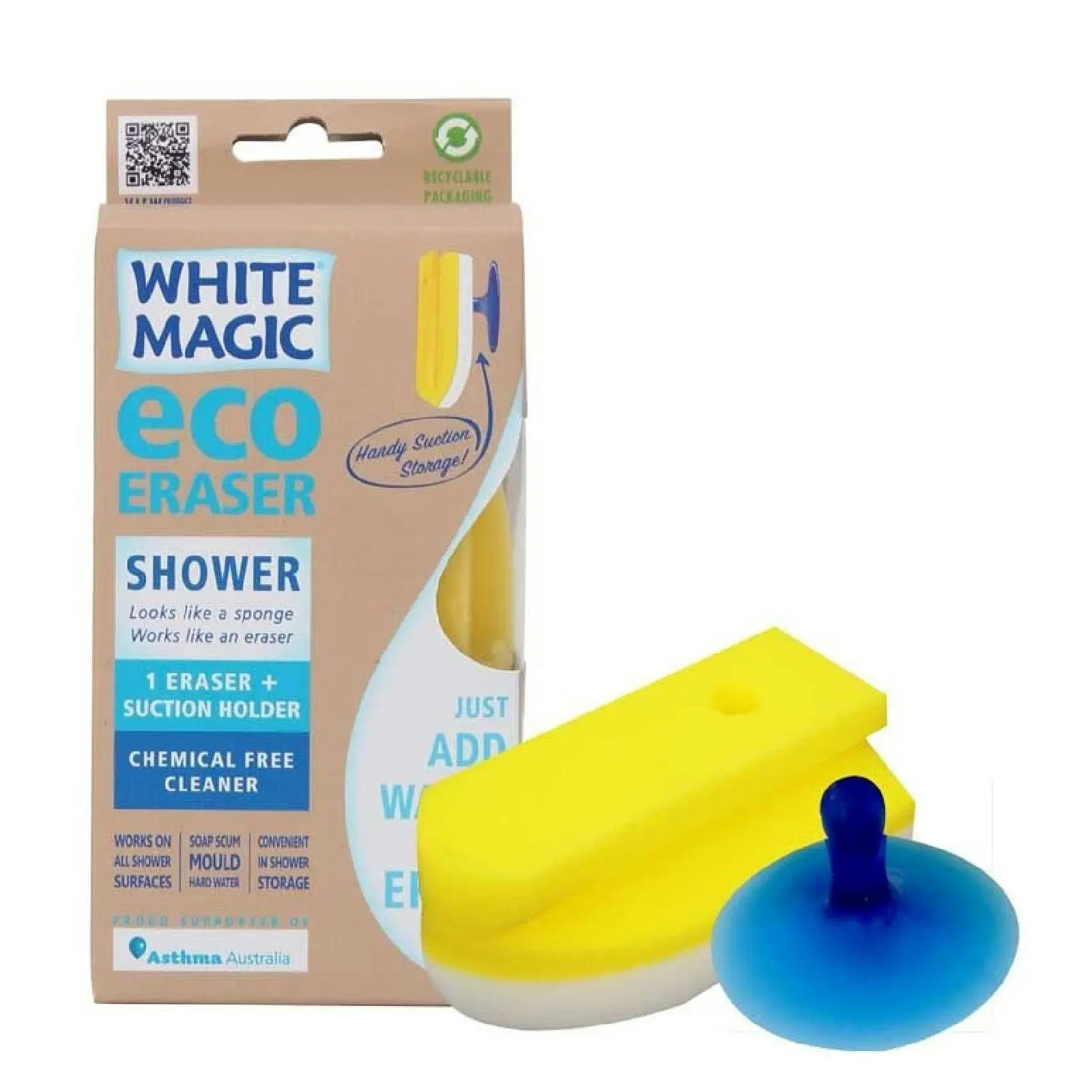 White Magic Eco Eraser Shower Sponge   2 Packs