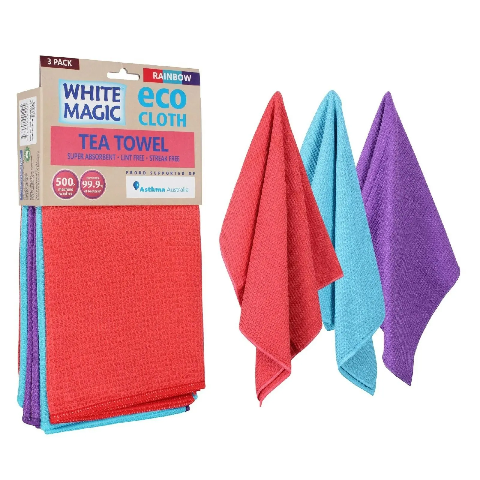 White Magic Eco Cloth Tea Towels Pack 3