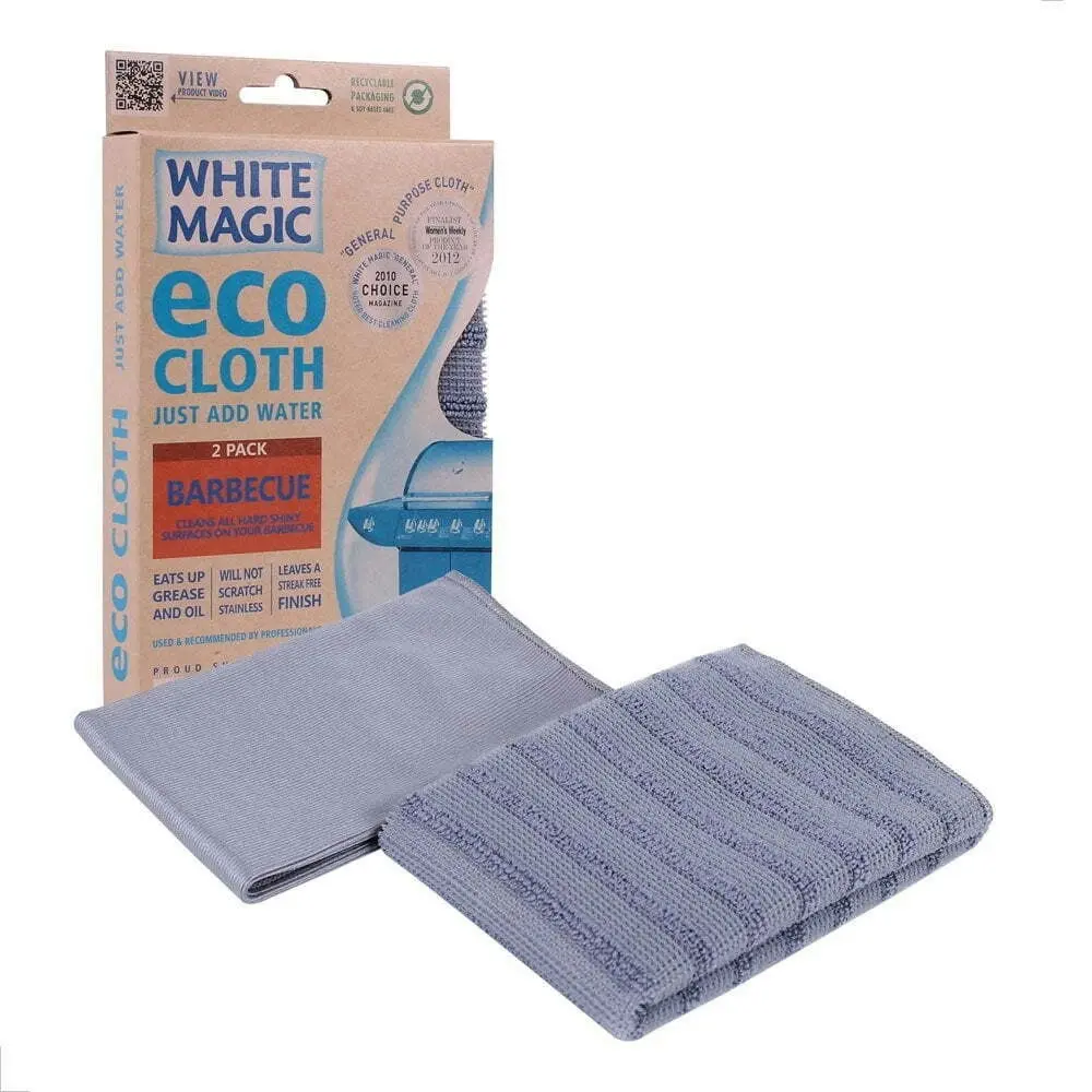 White Magic ECO CLOTH BARBEQUE 2 PACK 32 x 32cm