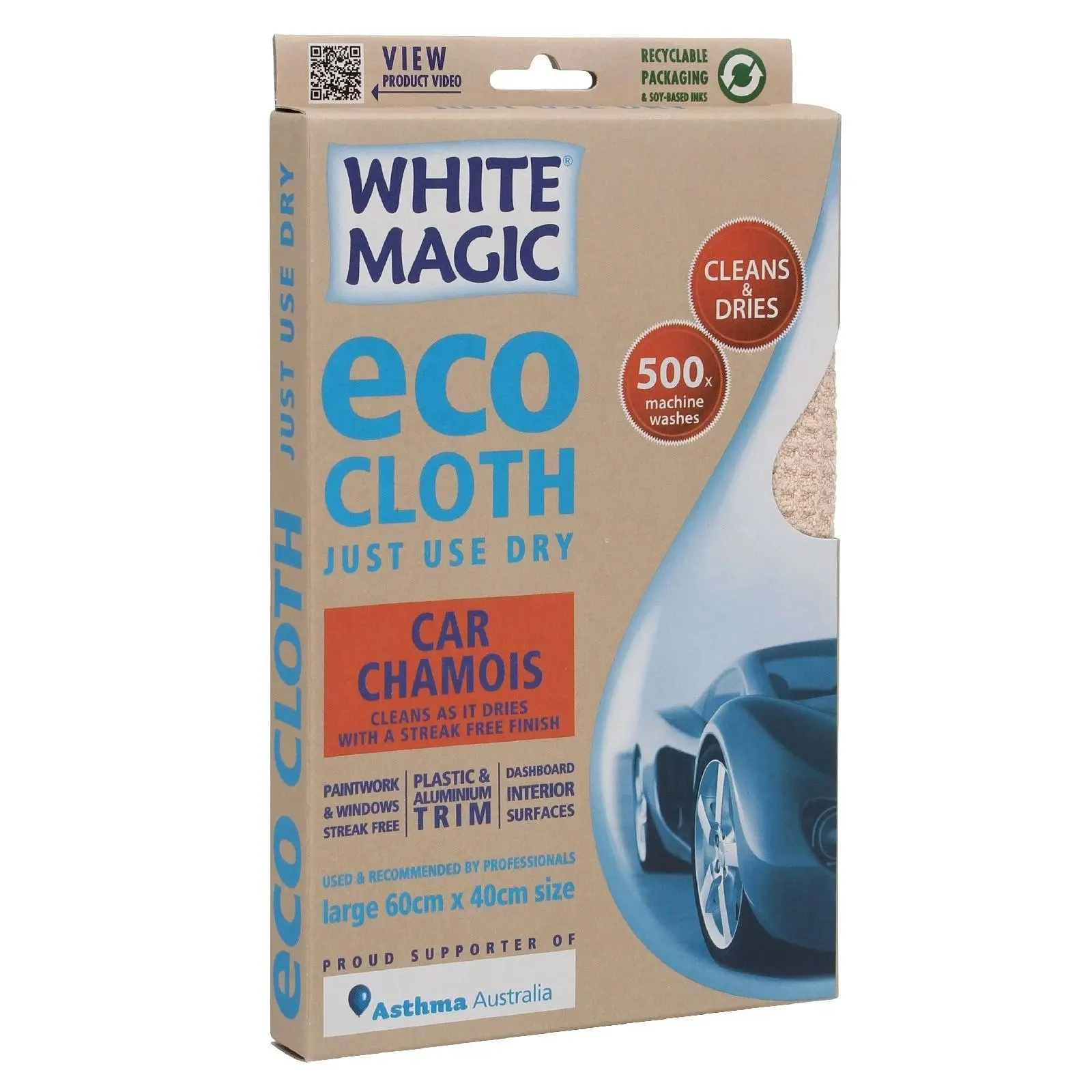 White Magic ECO CLOTH CAR CHAMOIS 60 x 40cm