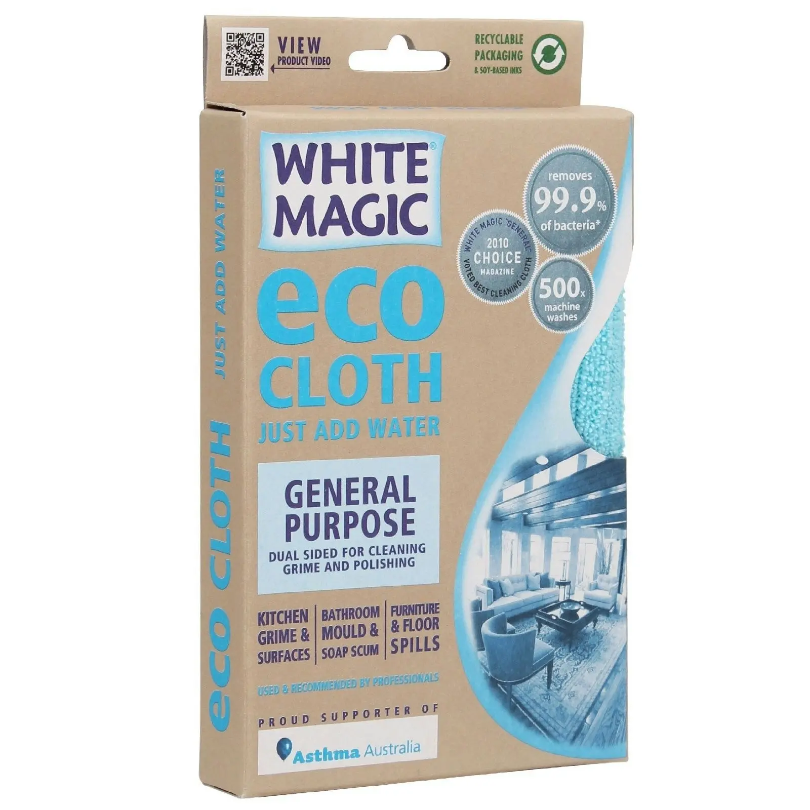 White Magic ECO CLOTH GENERAL PURPOSE CLEANING CLOTH 32 x 32cm