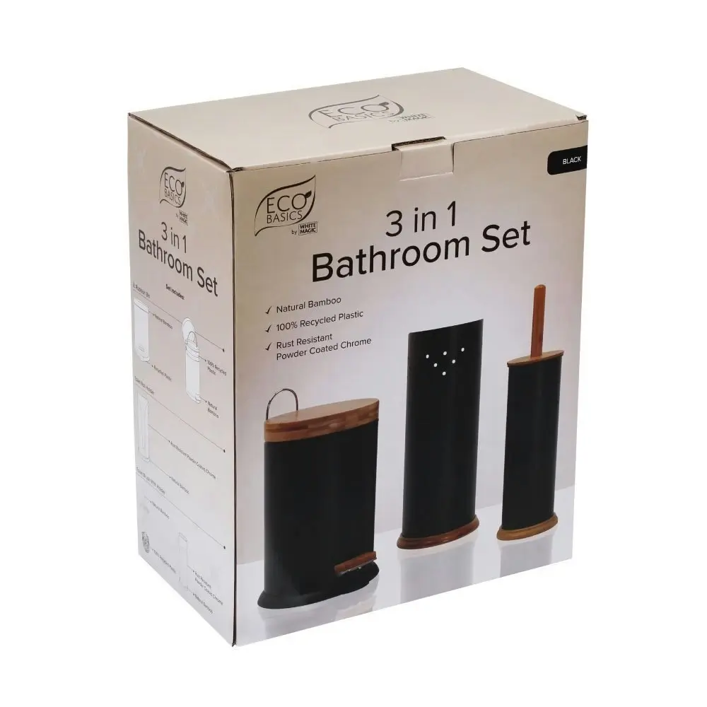 White Magic Eco Basic 3 In 1 Bathroom Set