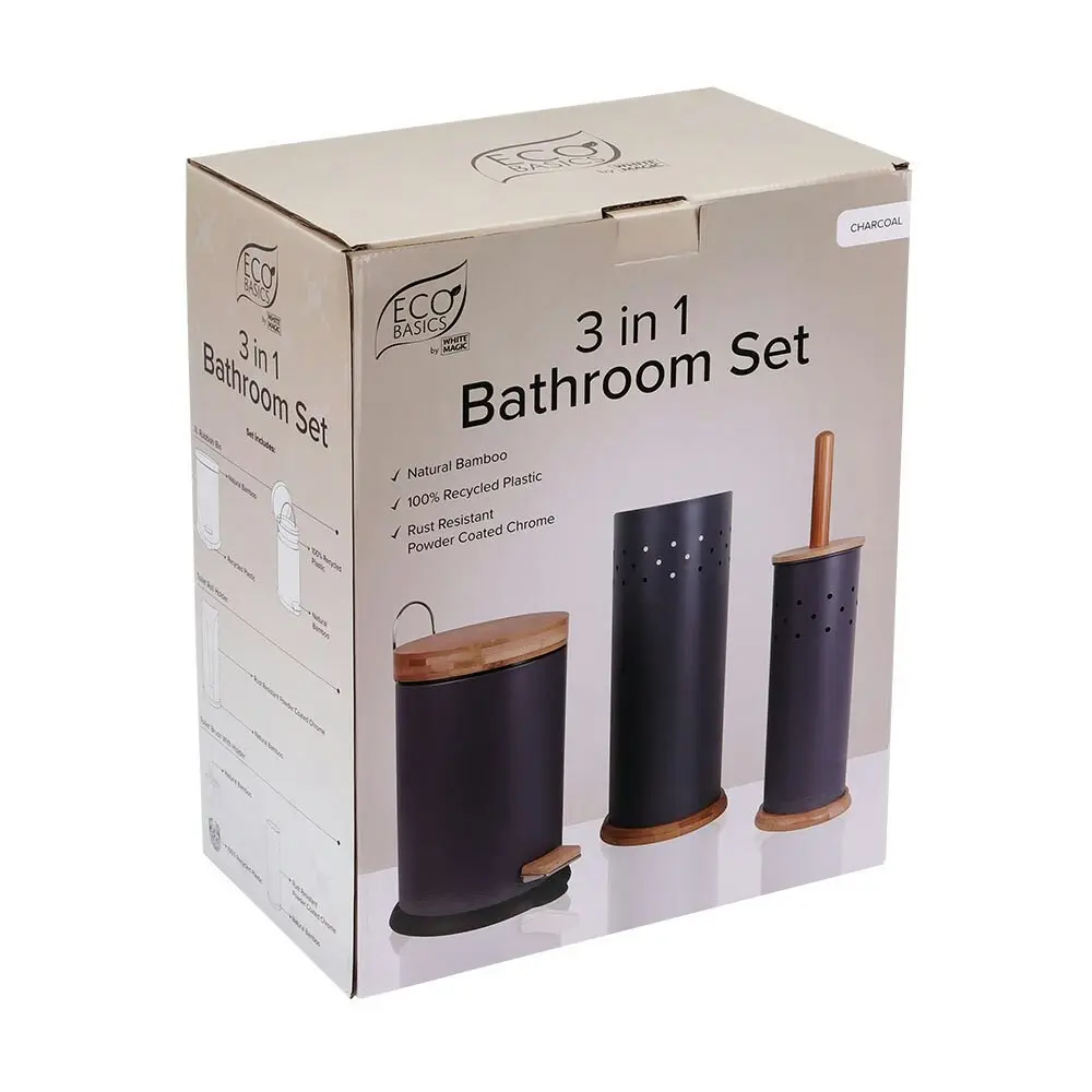 White Magic Eco Basic 3 In 1 Bathroom Set