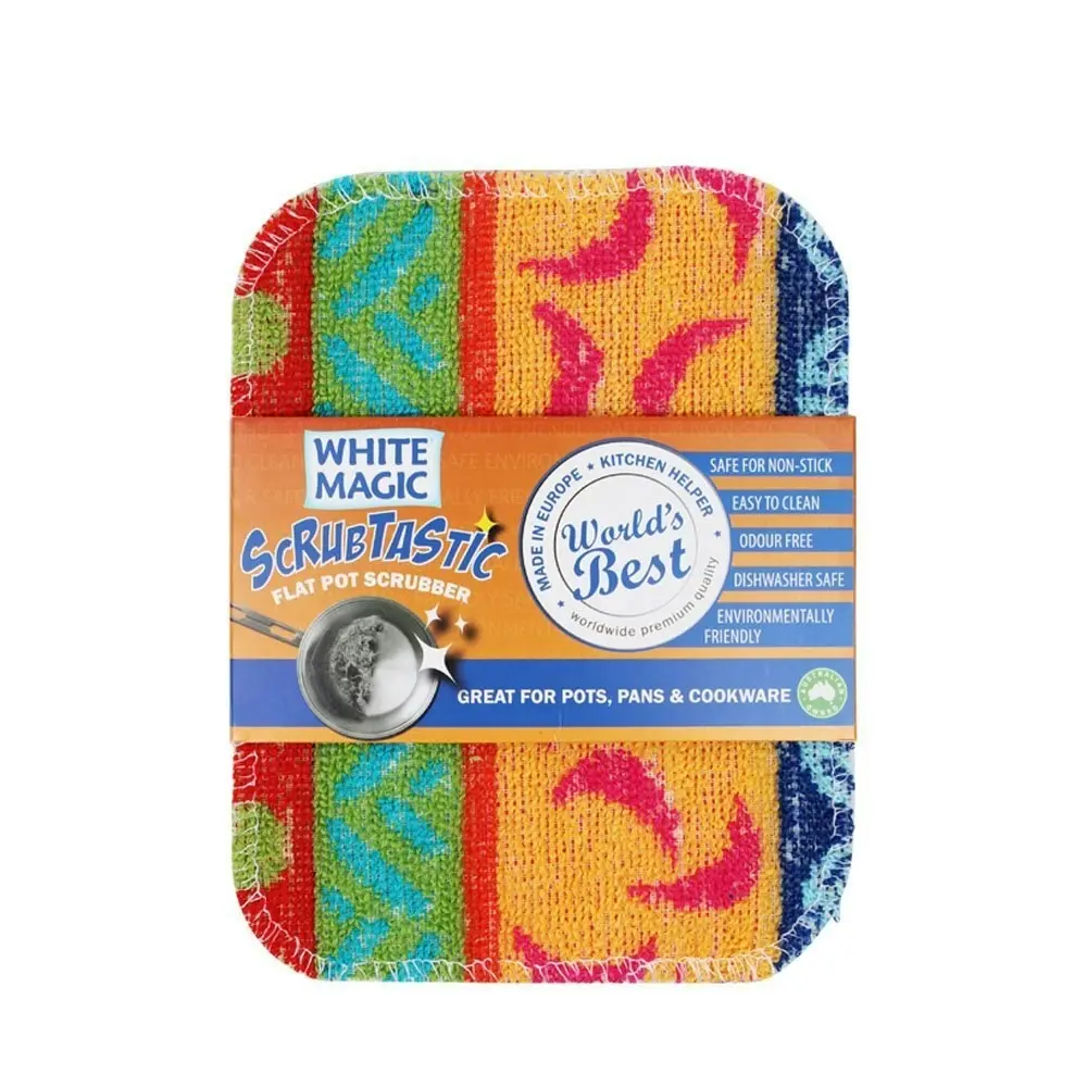 White Magic Scrubtastic Flat Pot Scrubber Set 3