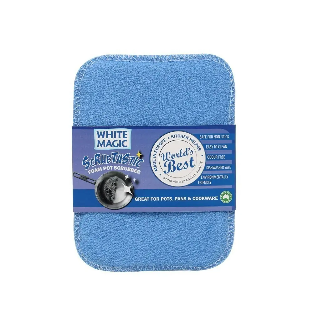 White Magic Scrubtastic Foam Pot Scrubber Set 3