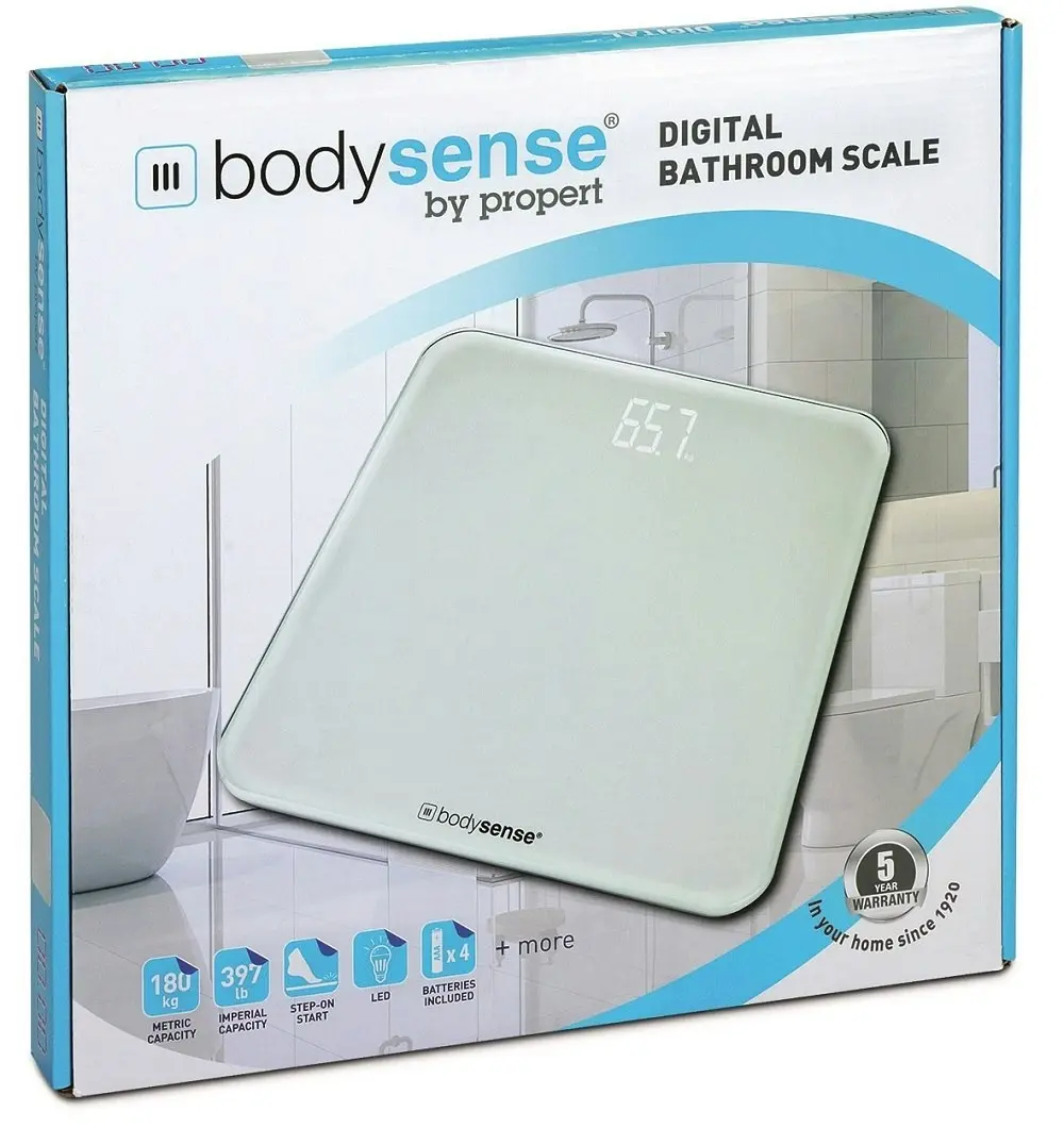 Propert BODYSENSE DIGITAL BATHROOM SCALE 180kg WHITE