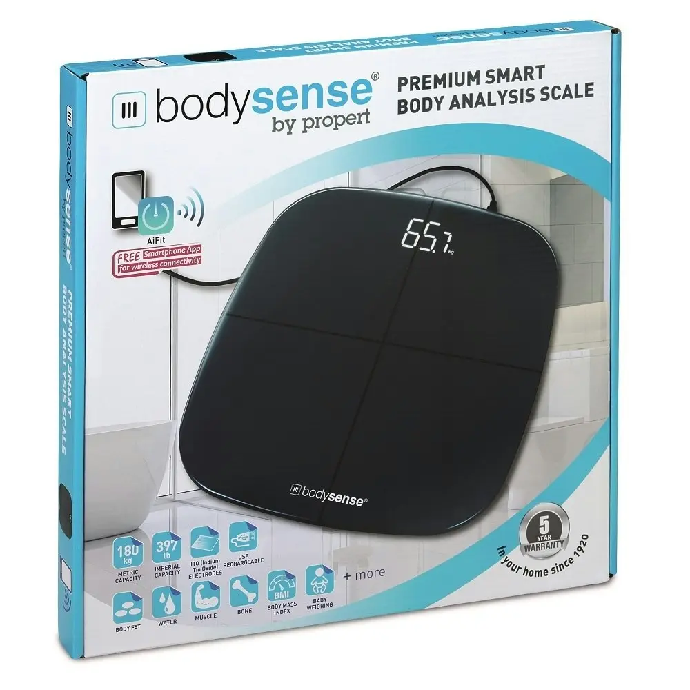 Propert BODYSENSE PREMIUM SMART BODY ANALYSIS SCALE BLACK 180kg