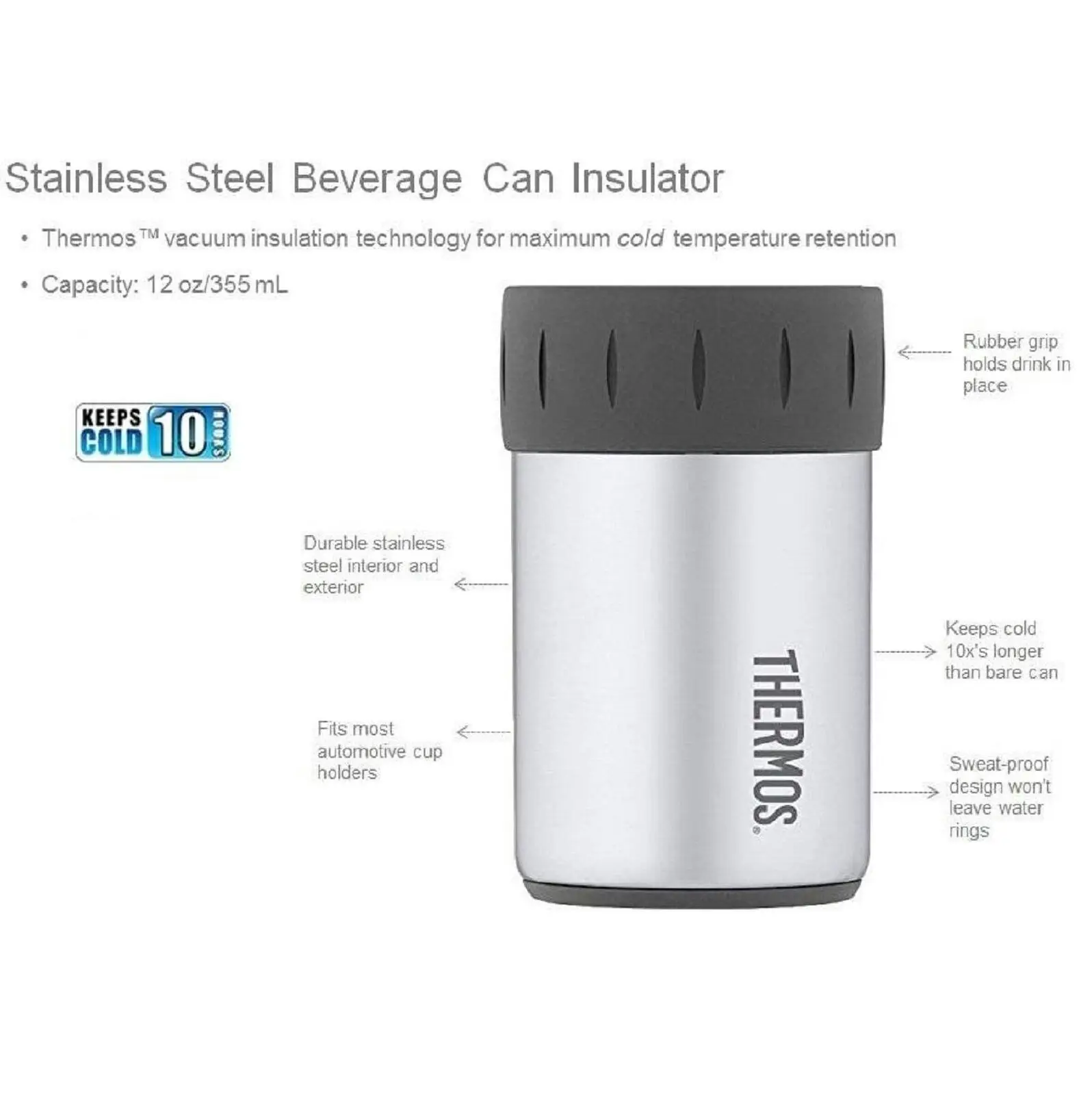 Thermos STAINLESS STEEL 355ml CAN COOLER