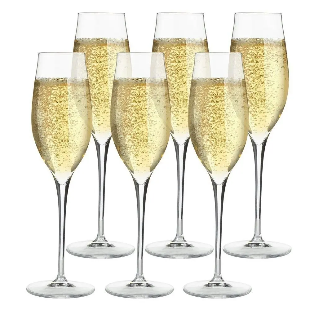 Luigi Bormioli VINEA PROSECCO SPUMANTE CHAMPAGNE GLASSES 200ml SET 6