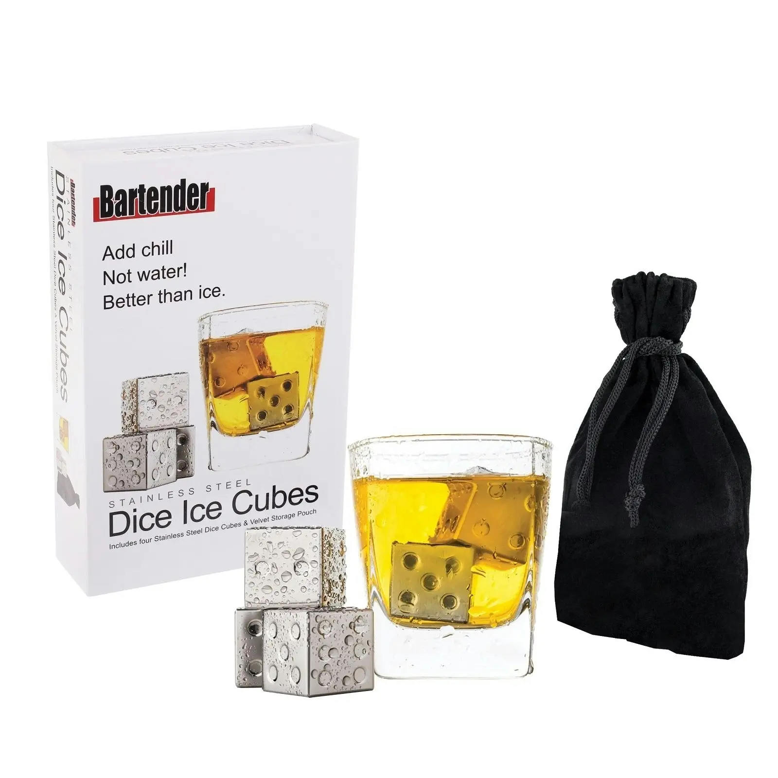 Avanti Stainless Steel Whiskey Dice Ice Cubes