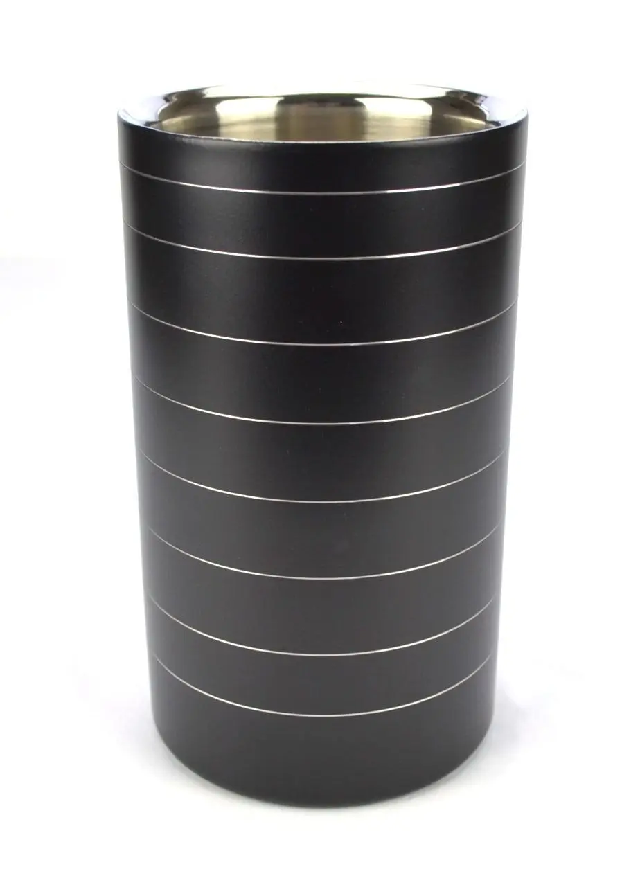 Stainless Steel Wine Cooler Insulated   Black