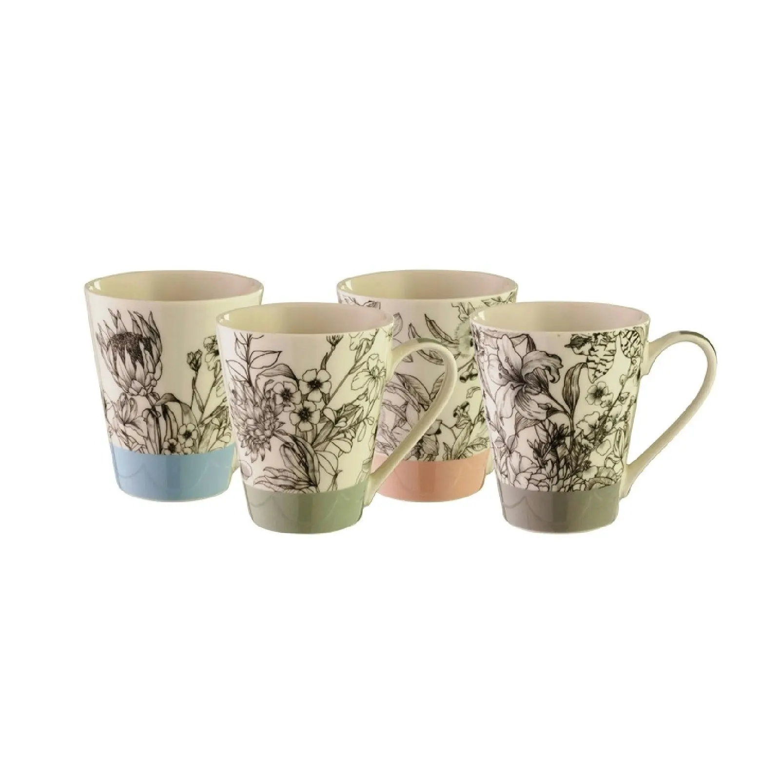 Bundanoon New Bone China Coffee & Tea Mugs   Set Of 4