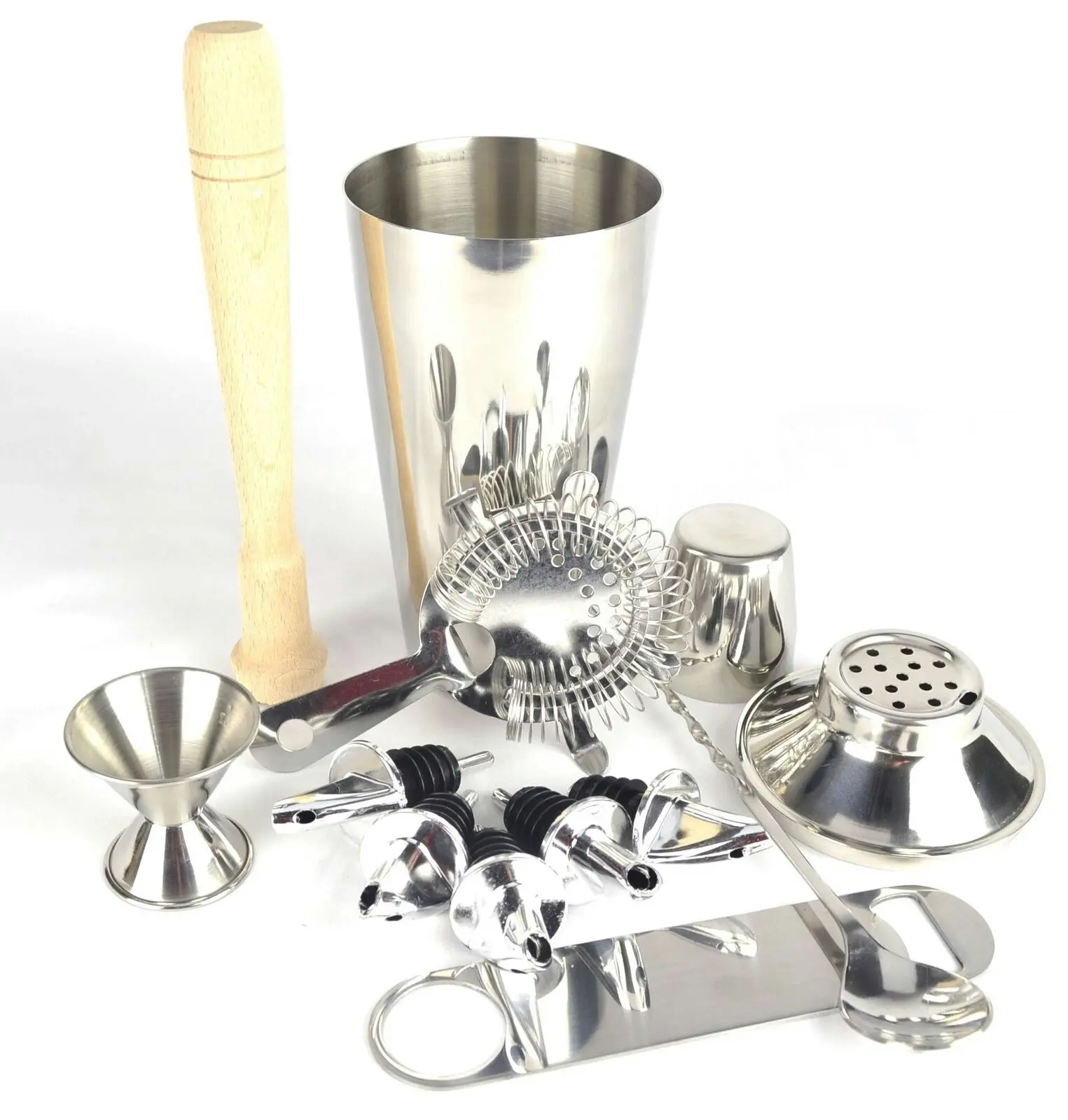 10 Piece Cocktail Shaker Set Cp   With Free Bar Blade