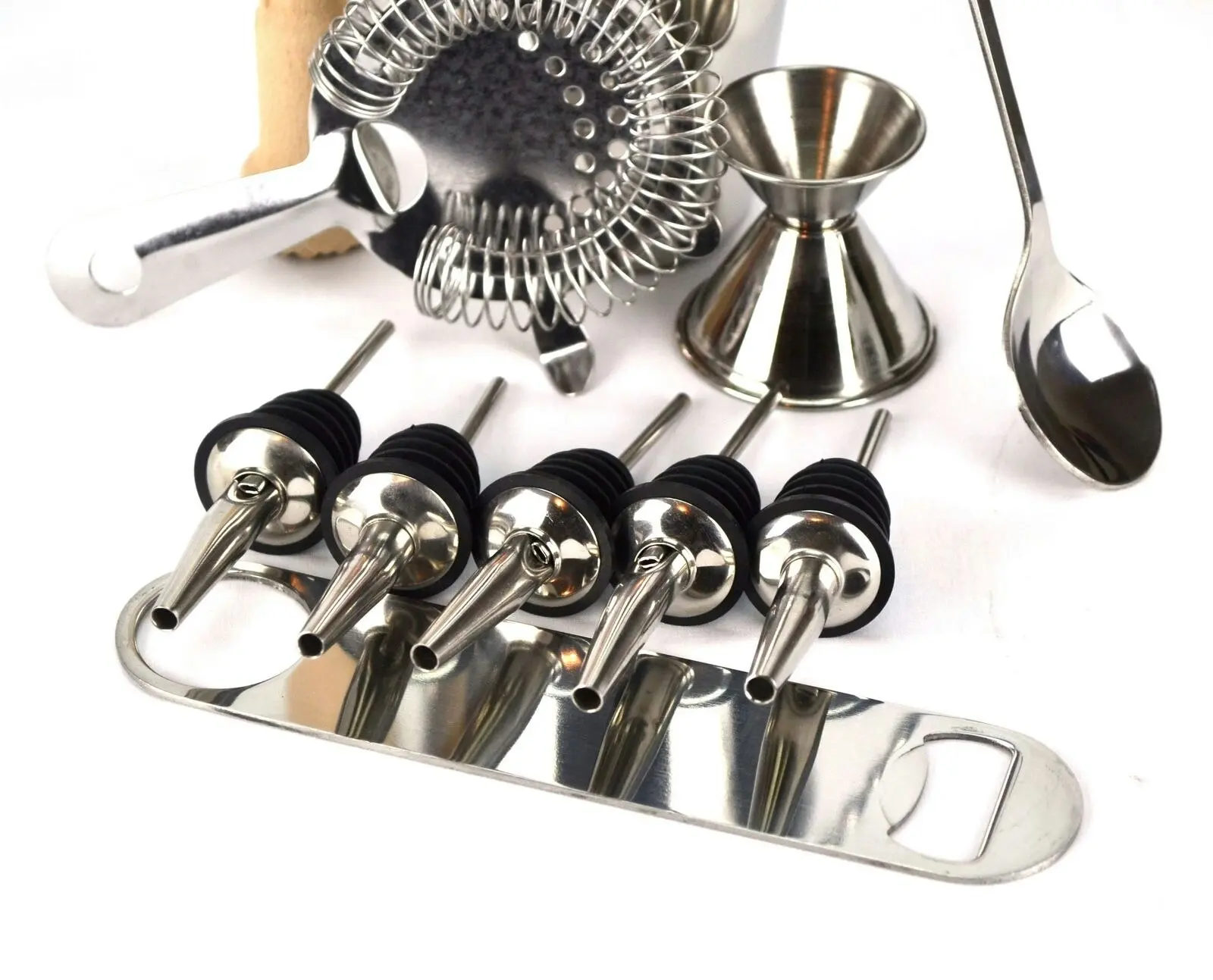 10 Piece Cocktail Shaker Set Ss   With Free Bar Blade