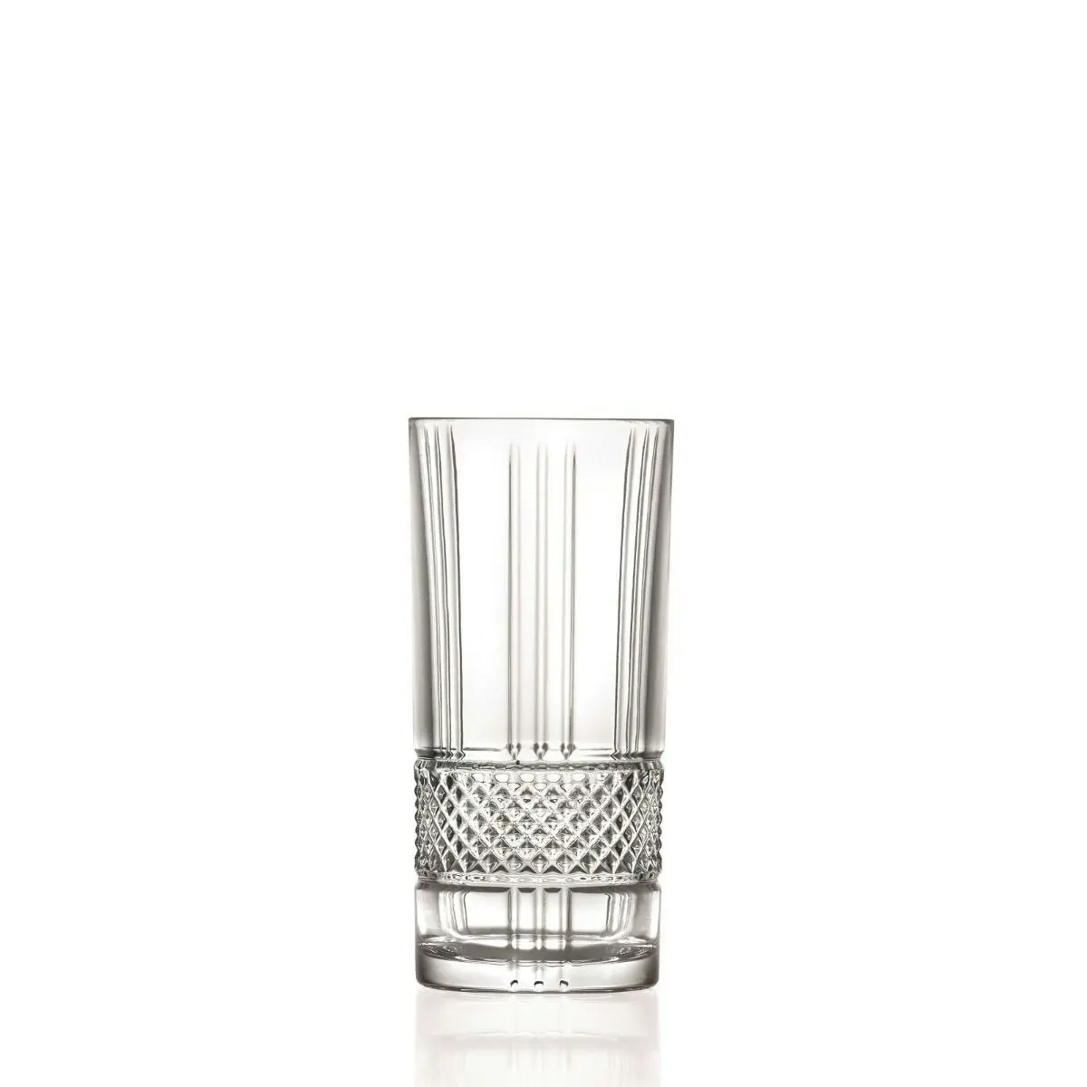 RCR BRILLANTE HIGHBALL CRYSTAL TUMBLER  LIQUOR GLASSES 370ml - SET OF 6