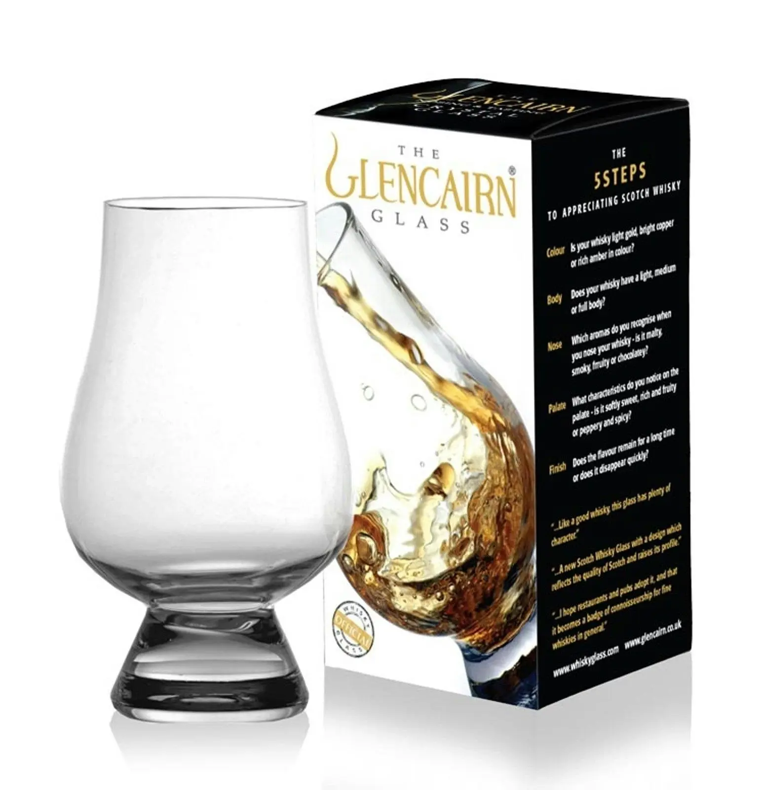 The Glencairn Whisky Glasses (2) + Stones Set