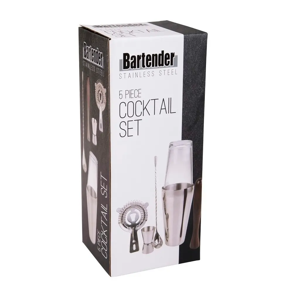 Bartender 5 Piece Boston Cocktail Set