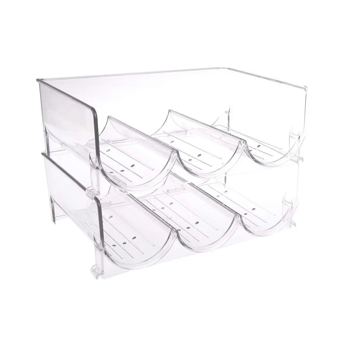 Bartender 6 Bottle 2 Tier Clear Wine Rack