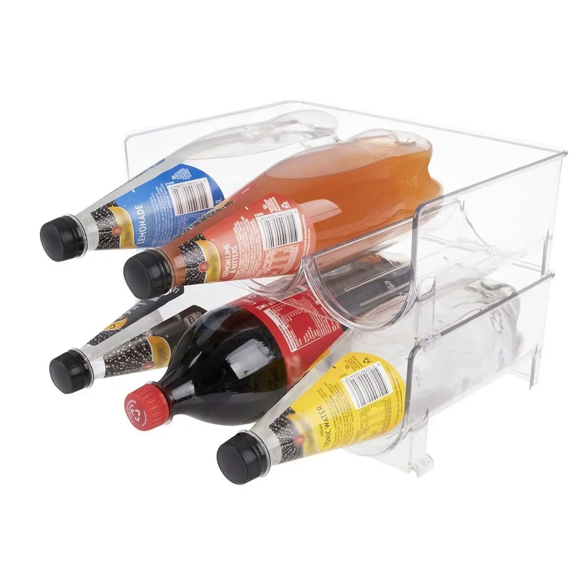 Bartender 6 Bottle 2 Tier Clear Wine Rack