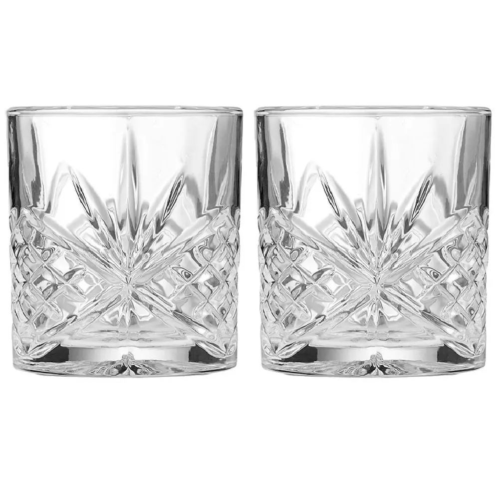 Tempa Ophelia Carved Glass Tumblers Set Of 2