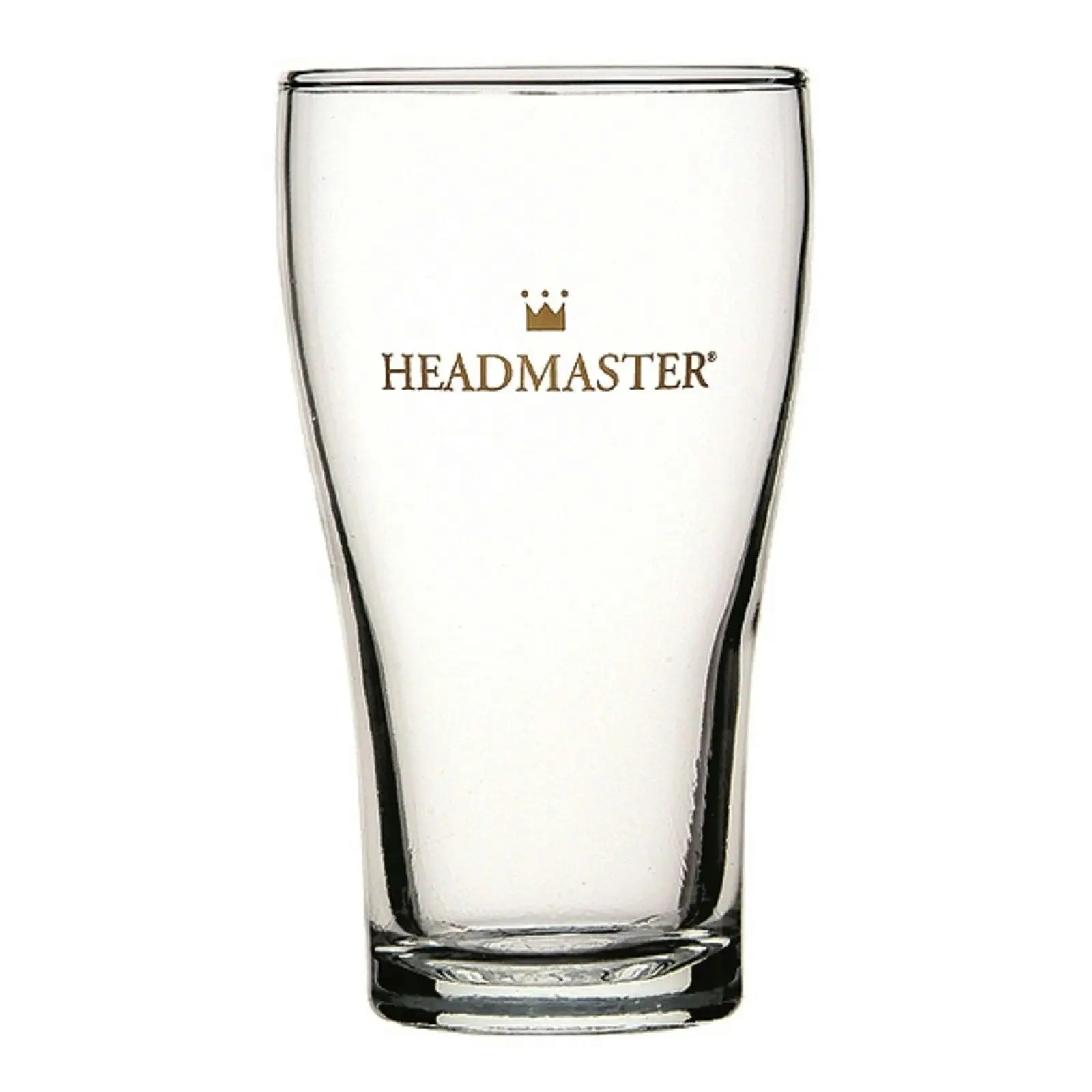 CROWN NUCLEATED Headmaster BEER SCHOONER GLASSES 285ml - Set of 6