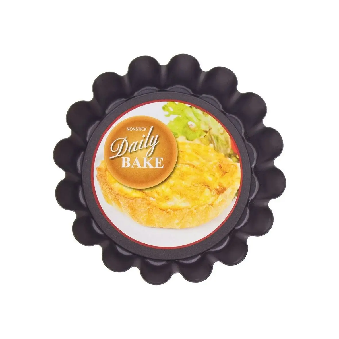 Daily Bake 12cm x 3cm NON STICK MINI QUICHE PAN - SET OF 6