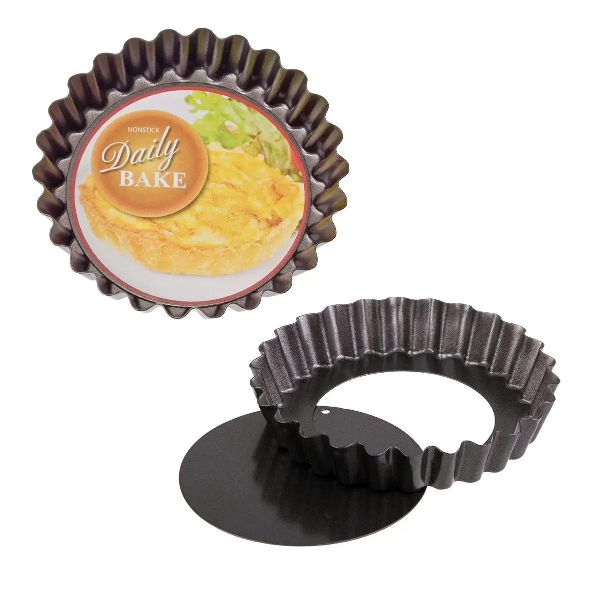 Daily Bake MINI-QUICHE PAN WITH LOOSE BASE 10cm x 2cm - SET OF 4