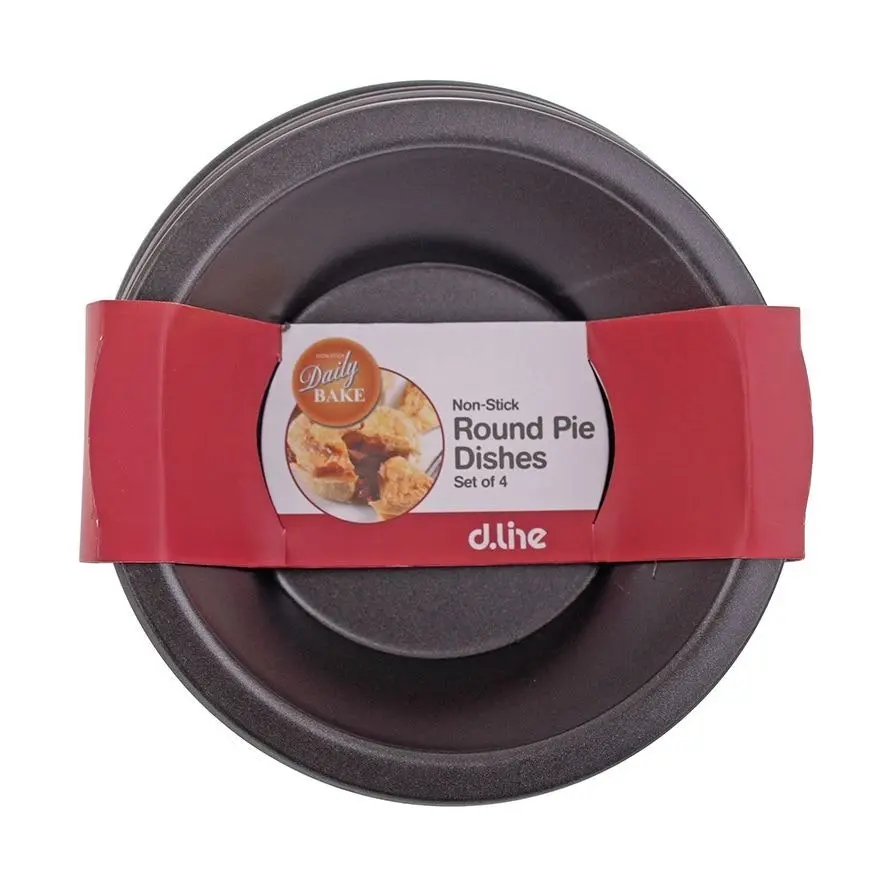 Daily Bake 12cm x 3cm NON STICK MINI PIE PANS SET OF 4