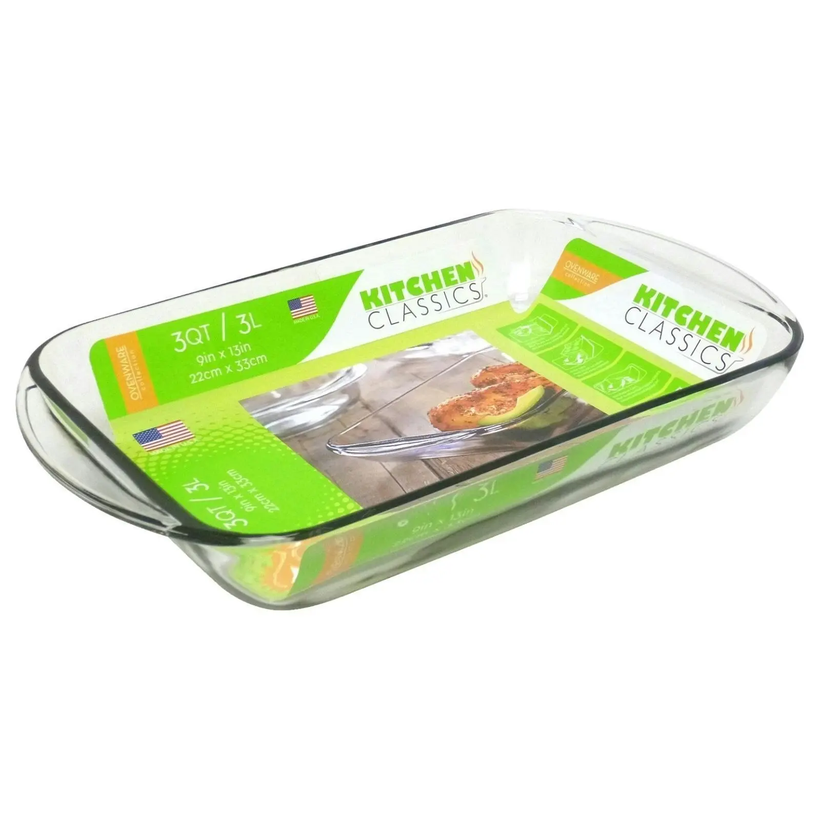 Kitchen Classics GLASS BAKING DISH - 2L, 3L or 4L