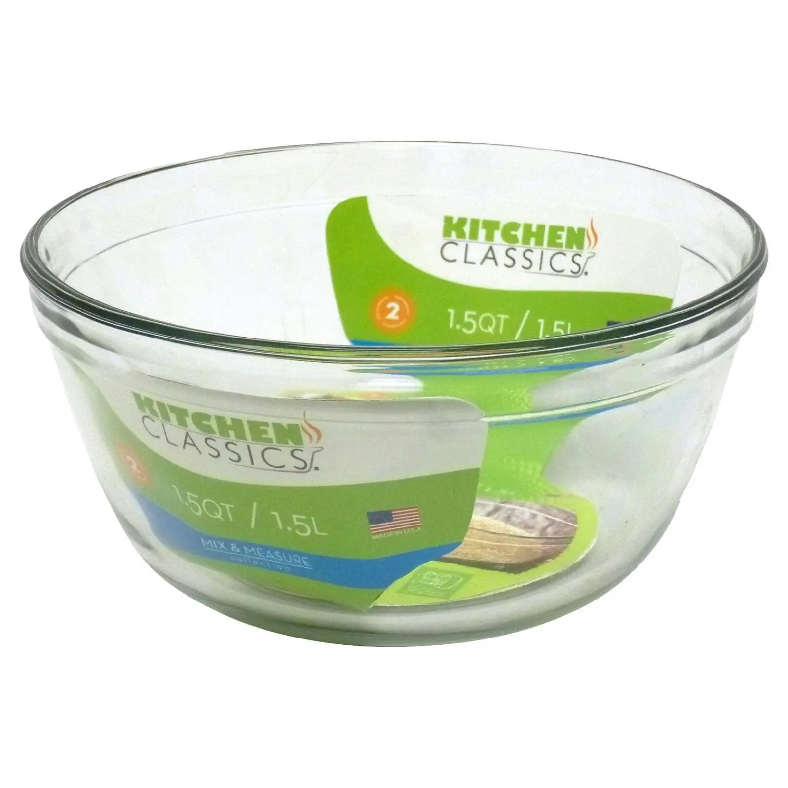 Kitchen Classics Glass Mixing Bowl   3 Sizes