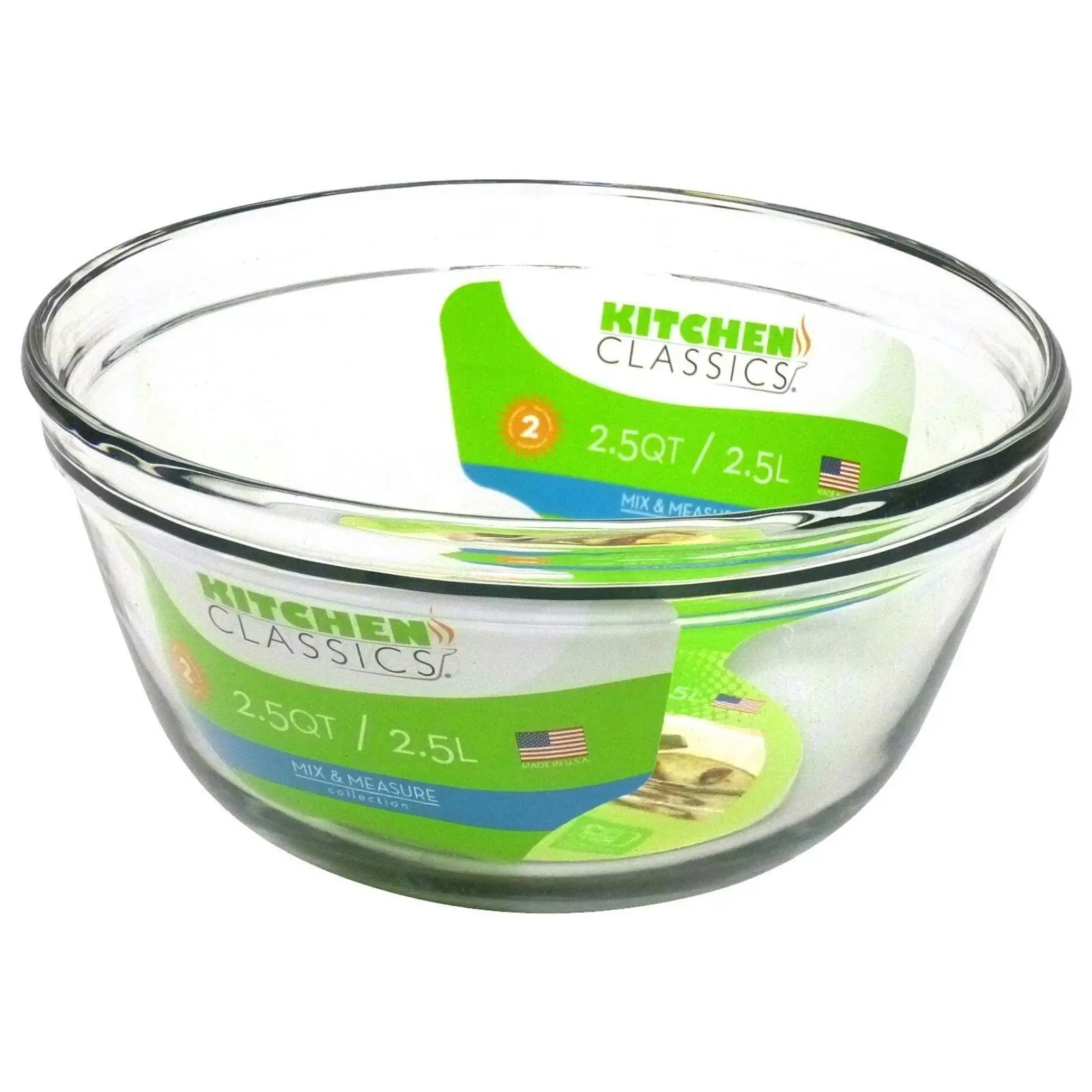 Kitchen Classics Glass Mixing Bowl   3 Sizes