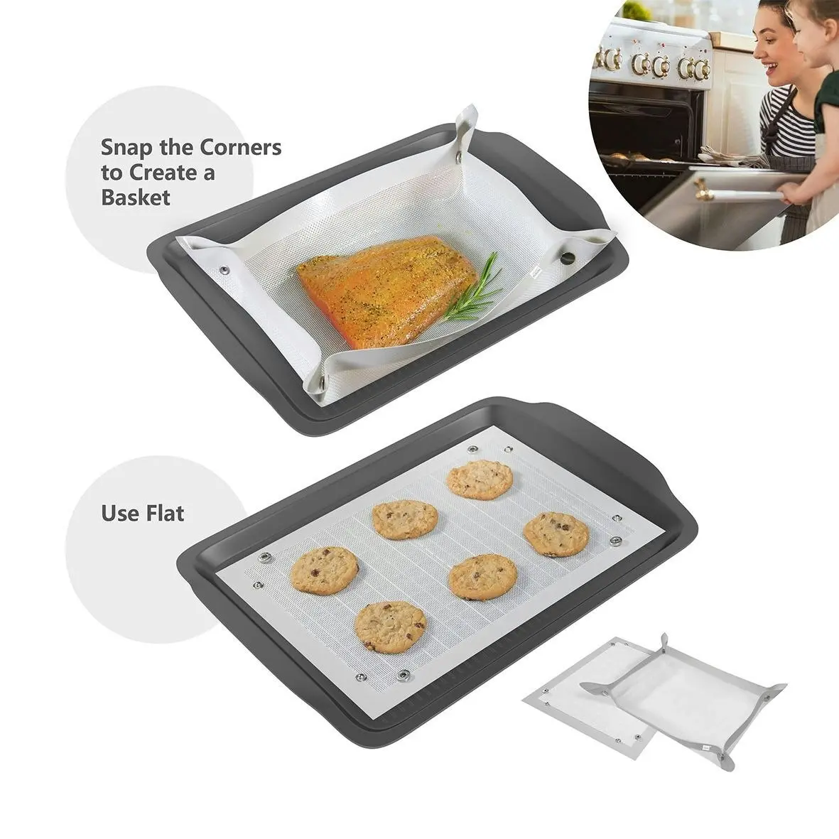 Grand Fusion SILICONE LEAKPROOF BAKING MAT 30 x 40cm