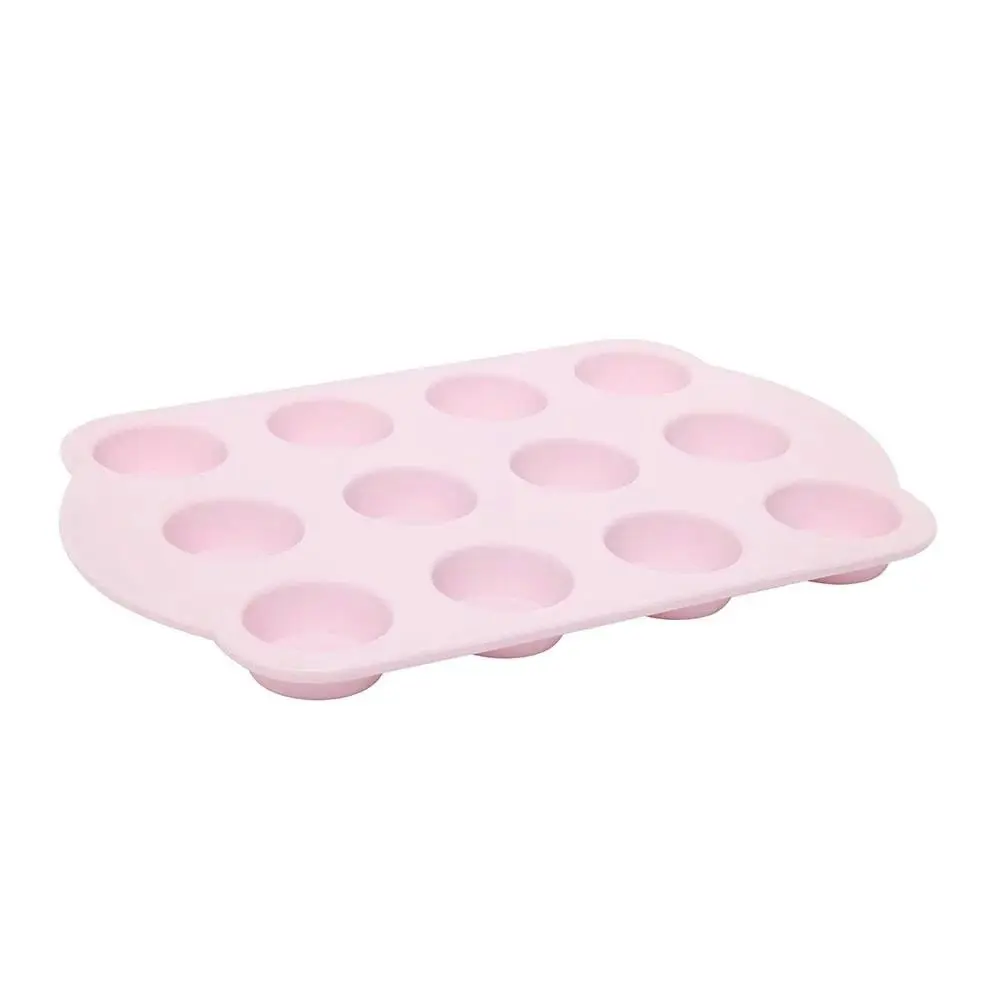 Wiltshire Pink Silicone 12 Cup Mini Muffin Pan