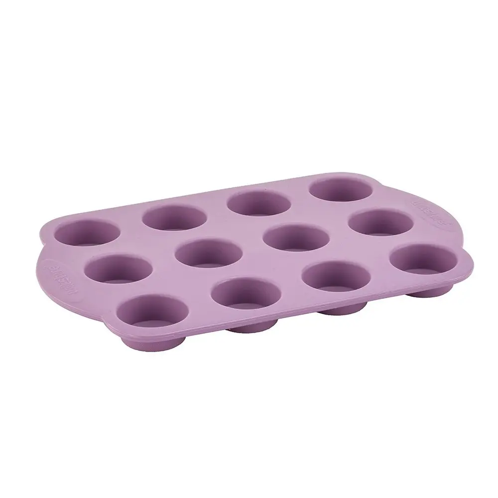 Wiltshire Pink Silicone 12 Cup Mini Muffin Pan