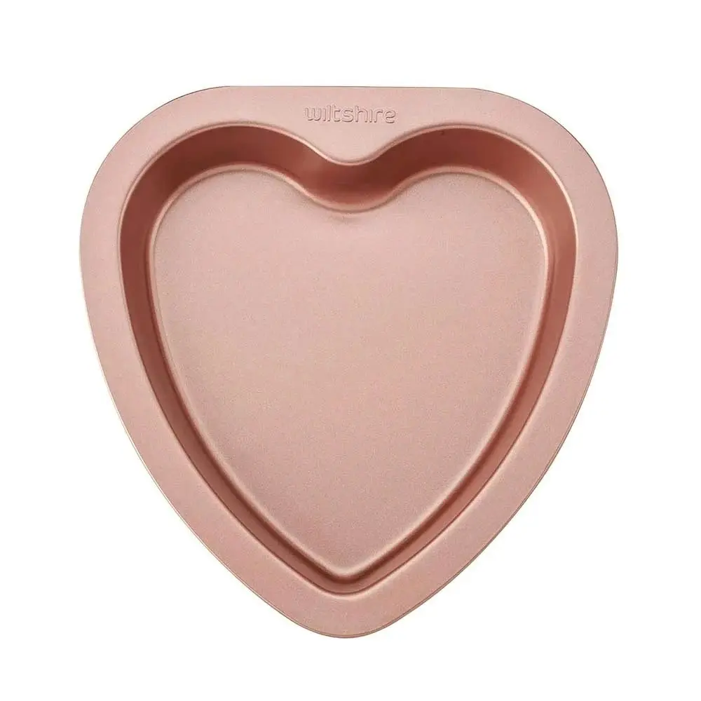 Wiltshire ROSE GOLD NON STICK HEART CAKE PAN 19cm