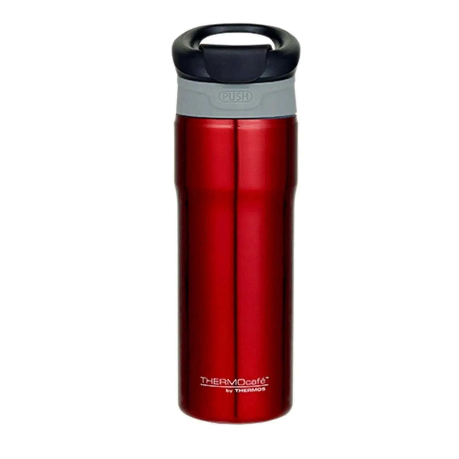 Thermos THERMOCAFE 450ml VACUUM INSULATED TRAVEL MUG - RED, SMOKE OR TEAL