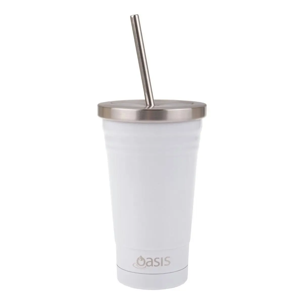 Oasis 500ml STAINLESS STEEL SMOOTHIE TUMBLER WITH STRAW