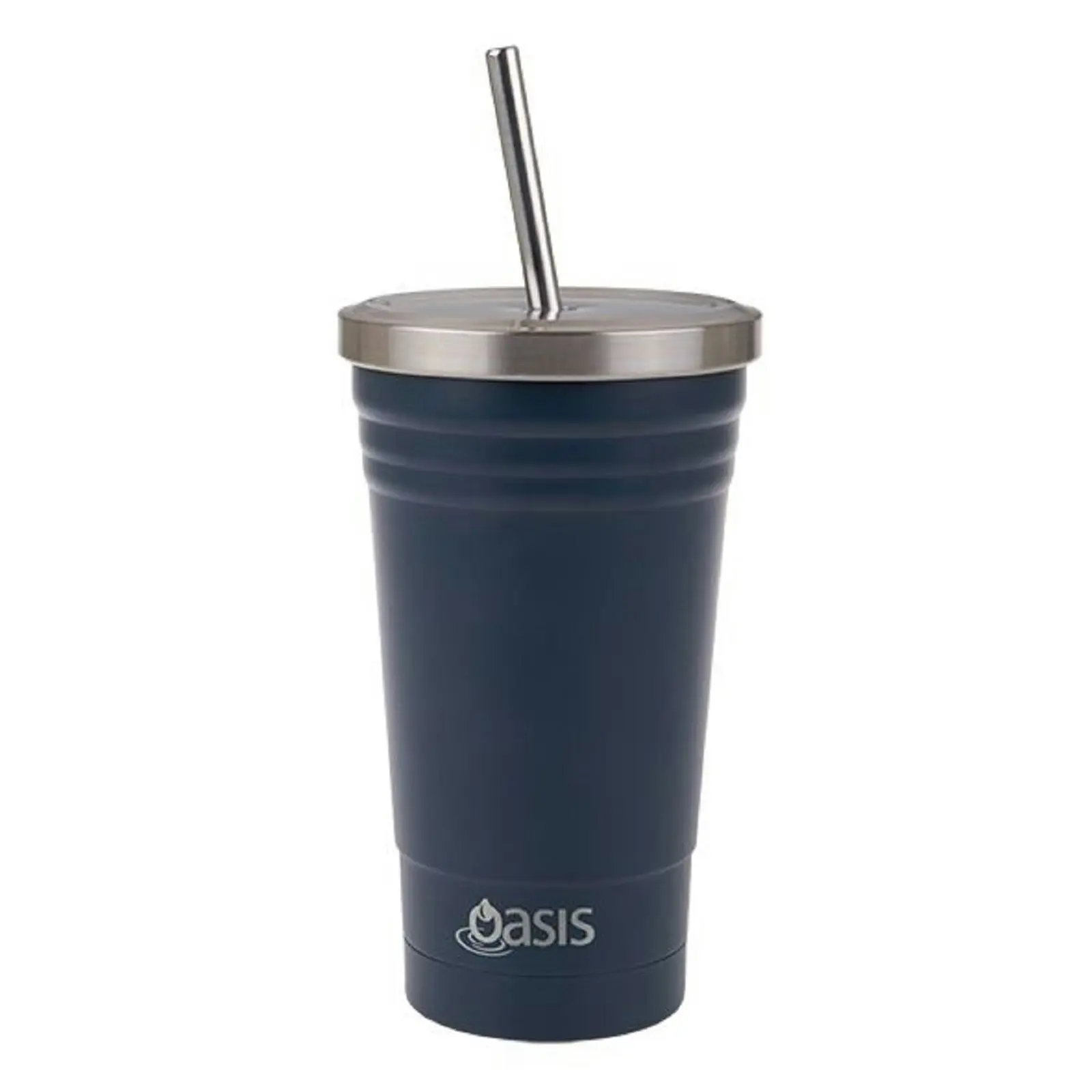 Oasis 500ml STAINLESS STEEL SMOOTHIE TUMBLER WITH STRAW