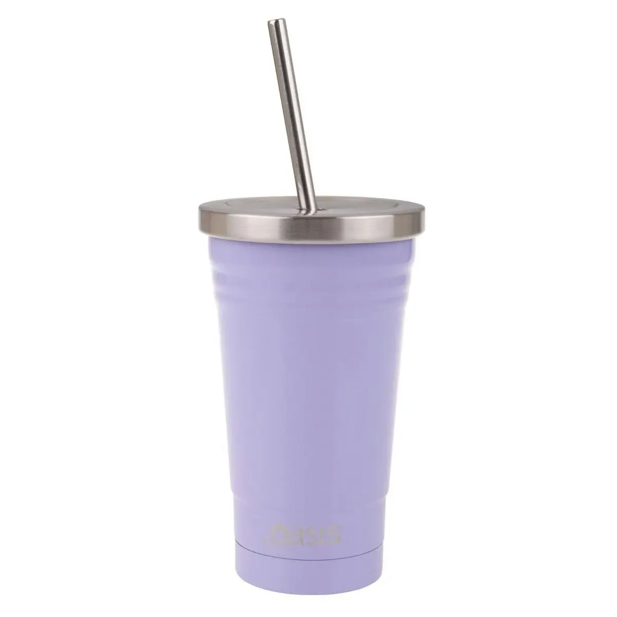 Oasis 500ml STAINLESS STEEL SMOOTHIE TUMBLER WITH STRAW